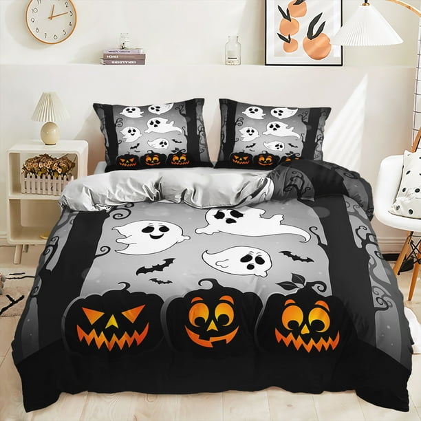 Hosima 3 Piece 3D Digital Printed Duvet Cover Full Size Halloween