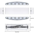 thumbnail image 3 of Aplique de pared moderno IP65, resistente al agua, 12 W, LED de aluminio, para interior, para sala de estar, dormitorio, pasillo, escalera, camino (12 W), 3 of 5