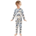 thumbnail image 6 of FORMRS Long Sleeve Top and Pants Pajama Set for Niños 2-Piece Sleepwear, Sizes 18M-8Y, Snowy Winter, 6 of 6