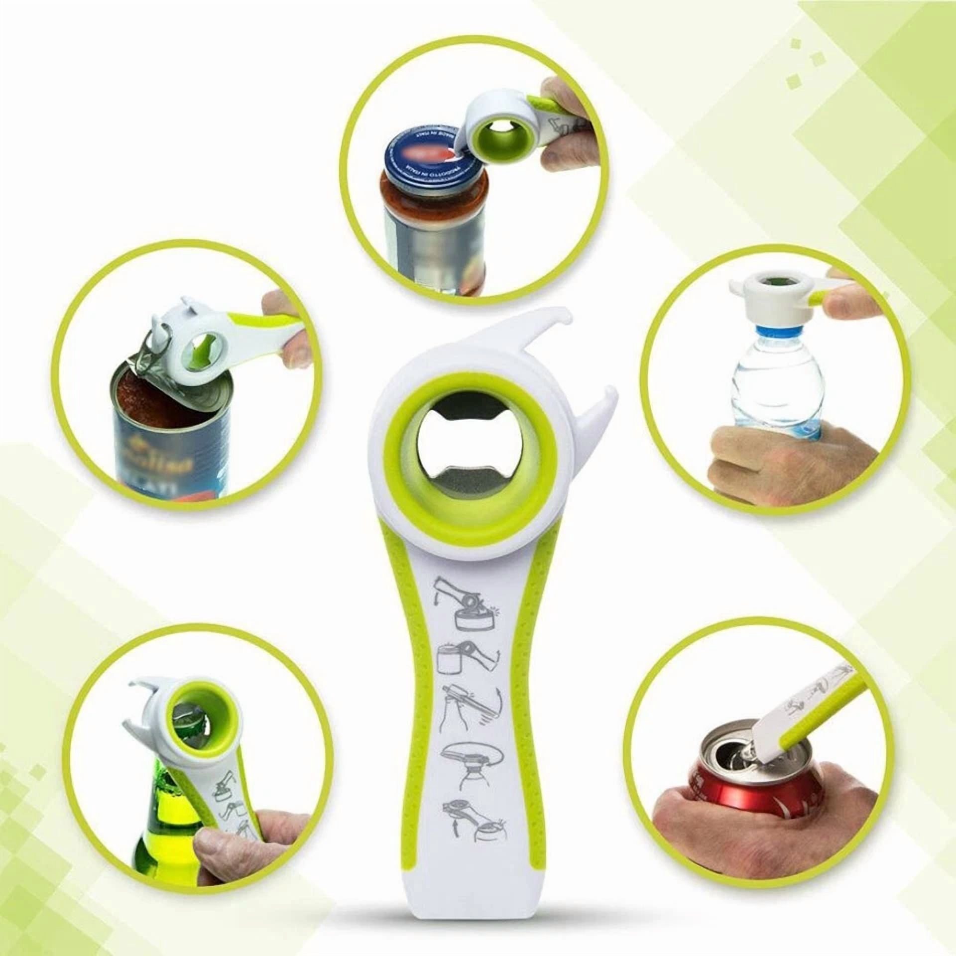 Multi 5 In 1 Manual Cap Kitchen Tool Jar Twist Off Lid Bottle Can Opener Et