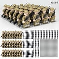 thumbnail image 1 of Square B1-B5 military building block set 24pcs small particle assembly toys, 1 of 8
