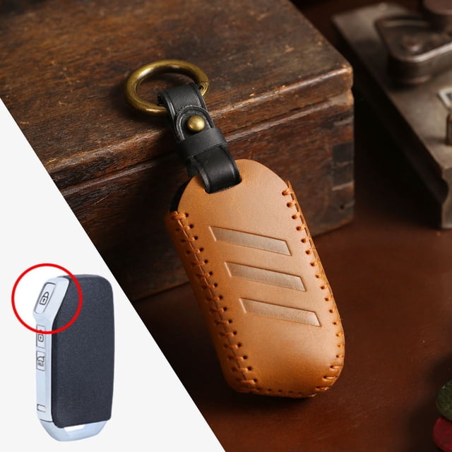 Car Key Fob Cover Case Protector For Kia K5 Sportage K3 Car Key Case Fob Cover Crazy Horse Leather