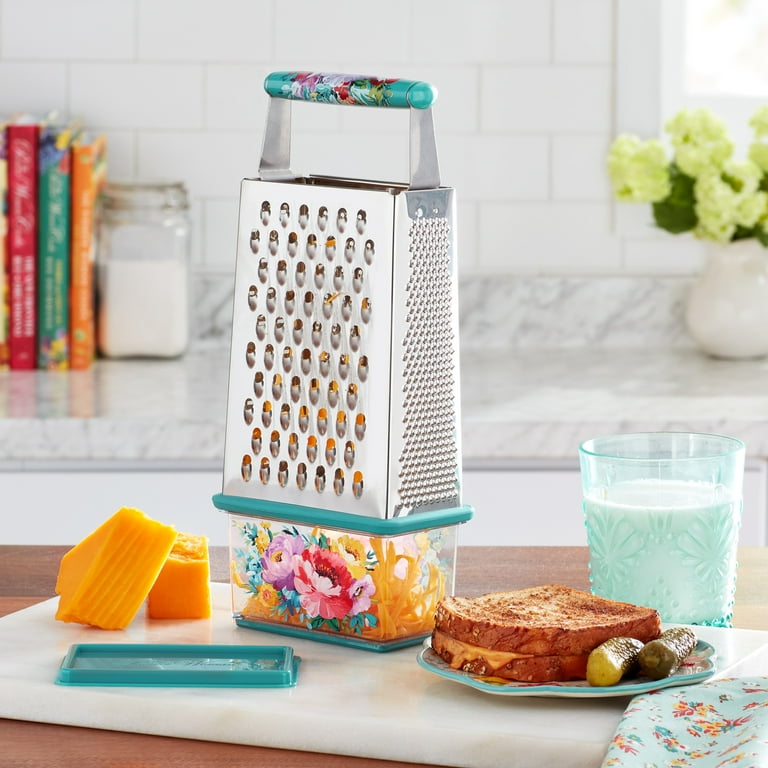 The Pioneer Woman Sweet Romance 2-Piece Box Grater Set, Size: Grater: Large 5 x W 3 x H 9.2 INCHContainer: L 4.6 x W 2.7 x H 2.8 inch
