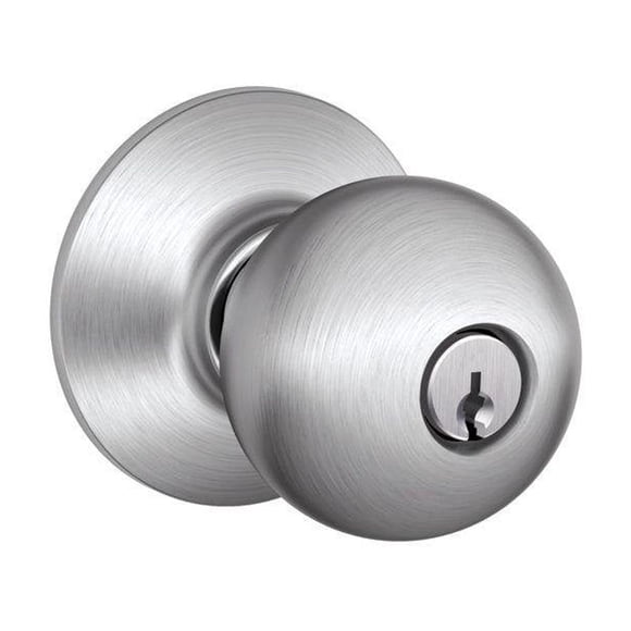 Cerradura de entrada Schlage F51CSVORB626 Satin Chrome Orbit