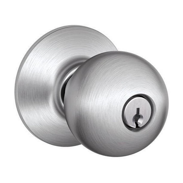 Cerradura de entrada Schlage F51CSVORB626 Satin Chrome Orbit