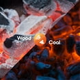thumbnail image 5 of Cozi by Tzumi Outdoor Square Wood Fire Pit Table with BBQ Grill for Camping and Outdoor Decor, 32”, 5 of 11