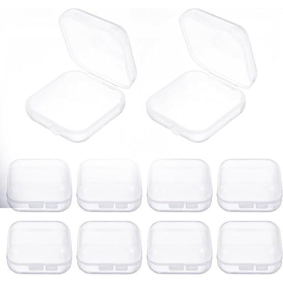 10 Pack Mini Storage Boxes 3.5cm x 3.5cm x 2cm for Jewelry Earrings Small Items Travel Organizer Halloween Accessories