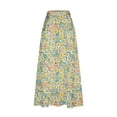 thumbnail image 4 of Summer Dresses for Women 2025 Viikei High-Waist Skirt for Casual Wear,Women's Printed Elastic Waistband Pleated Pocket Skirt With Mid Calf Skirt Green XXXL, 4 of 5