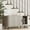 Gray, variant on VEANERWOOD Hidden Cat Litter Box Enclosure Furniture with Cat Scratch Pad and Tambour Sliding Door, Multi-Functional Side End Table Cat House for Living Room, Natural