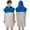 Blue, variant on Hienoo Girls Quick Dry Bath Towel Cape Hooded Bathrobe Swim Dress Kids Beachwear