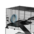 thumbnail image 3 of GVN Hamster Cage, Small Hamster Habitat,31" Hamster Cage, Gerbil Cage with Glass Basin for Small Hamsters, Black, 3 of 11