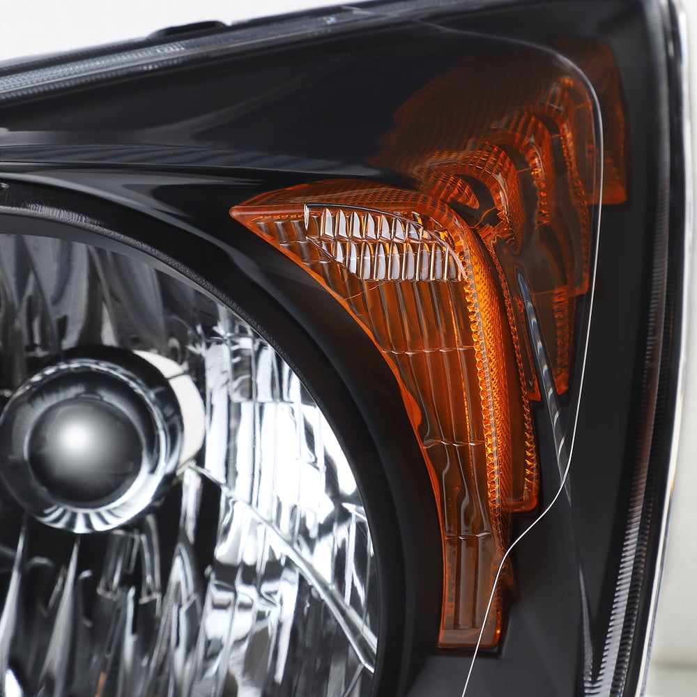 AKKON - For [Black] 2007 2008 2009 2010 2011 Honda CRV CR-V Driver and Passenger Side Headlights Pair