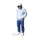 thumbnail image 1 of Figura de resina en miniatura Sudadera gris con capucha para hombre, 1 of 9