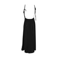 thumbnail image 4 of ClodeEU Women's Backless Tie Back Crewneck Sleeveless Spaghetti Strap Maxi Dress ,Loose Fit Casual Long Dress Black,Women's Plus XL, 4 of 8