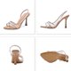 thumbnail image 5 of Sandalias de mujer con punta abierta y tacón alto de marca con diamantes de imitación transparentes, novedad de verano de 2024, zapatillas de lujo de moda para mujer, 5 of 5