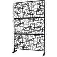 thumbnail image 4 of Outdoor & Indoor Privacy Screen Metal Privacy Screen 76" H×48" W, Freestanding Decorative Privacy Screen for Deck Balcony Patio, Privacy Fence Panels for Outside Lawn Garden, 4 of 5