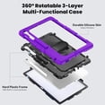 thumbnail image 3 of Funda para Samsung Galaxy Tab S10 FE+ Plus de 13,1 pulgadas modelo 2025 (X620/X626B), funda protectora resistente a prueba de golpes con protector de pantalla, soporte giratorio de 360°,correa de mano, 3 of 9