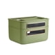 thumbnail image 1 of Caja de almacenamiento para enrutador, diseño desmontable con múltiples orificios, de plástico, anticaídas, para gestión de cables, color verde, 2 capas, 1 of 7