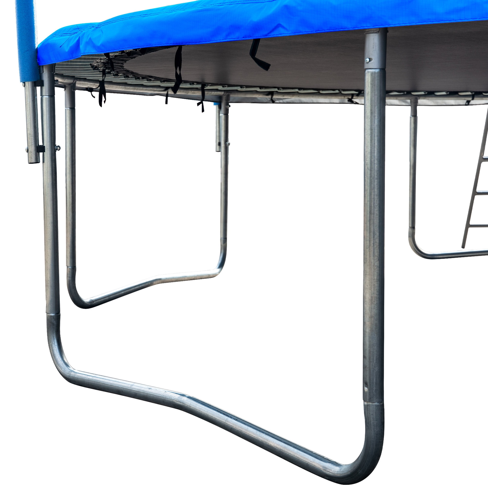 Witaxima 16FT Trampoline with Basketball Hoop, Double-Sided Blue/Green Cover, Safety Enclosure Net & Ladder, Outdoor Trampoline for Kids and Adults, 330 lbs Weight Capacity