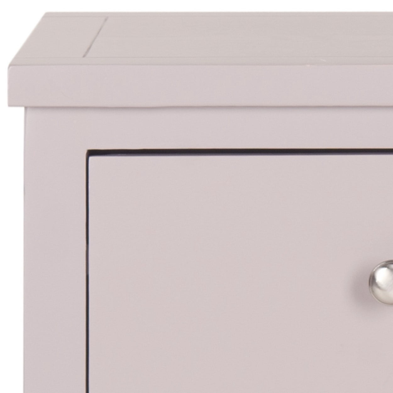 SAFAVIEH Deniz Classic End Table with 3 Storage Drawers, Quartz Grey