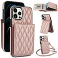 thumbnail image 3 of Crossbody leather wallet phone case suitable for Samsung s24ultra, lanyard and kickstand card Solt., 3 of 10