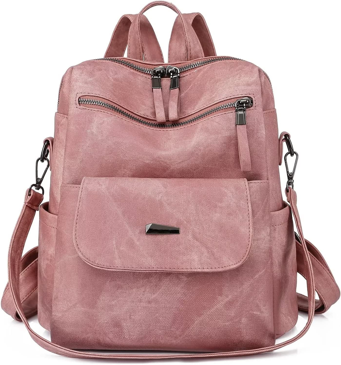 Women's Leather Backpack Purses - Convertible Backpack Purse Crossbody –  Luke Case