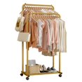thumbnail image 1 of Perchero Sakugi Clothing con estante de malla de almacenamiento y ruedas, 1 of 3