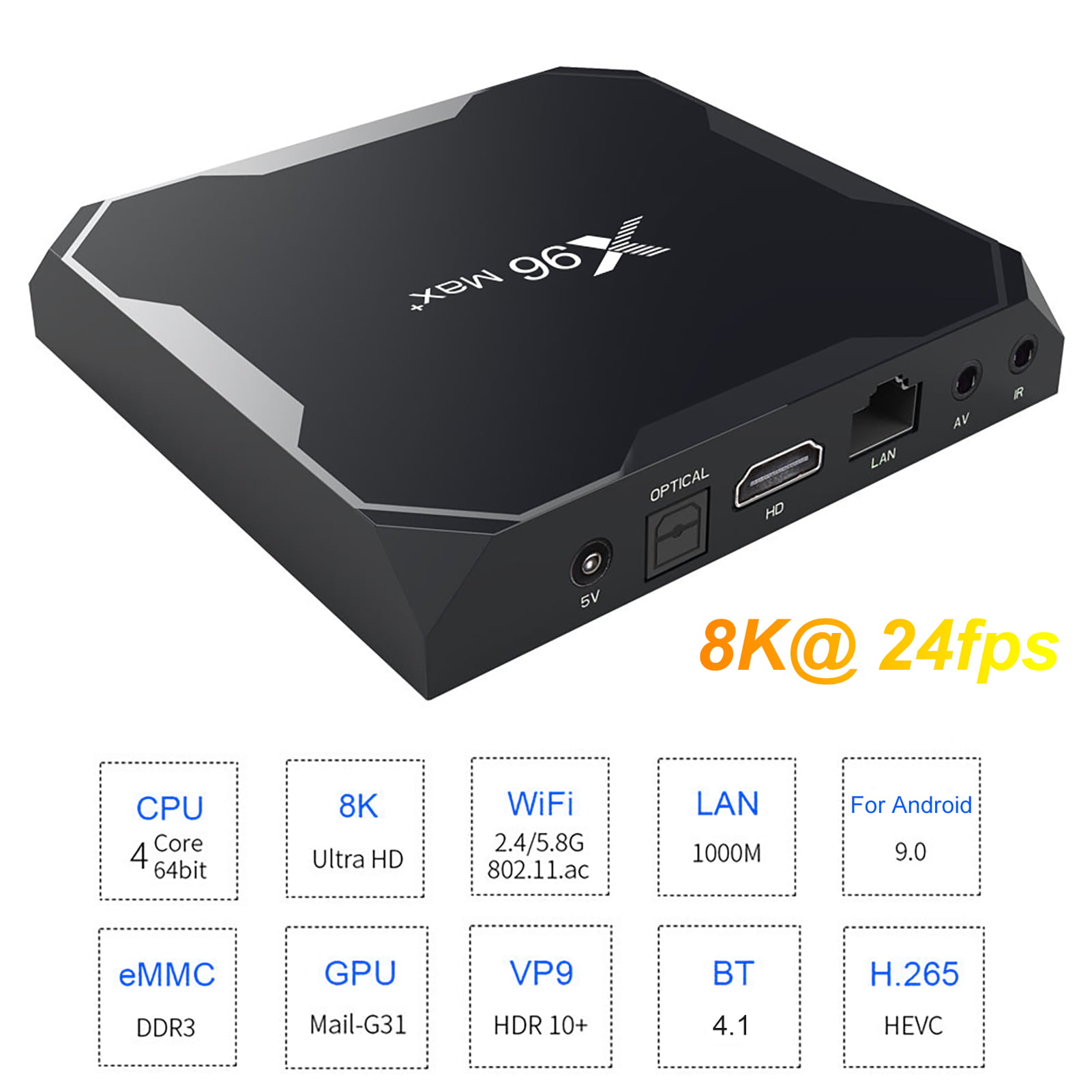 Android TV Box 10.0,LONGYI TV Box Android 2GB RAM 16GB ROM with Allwinner H616 Quad-Core Supports 2.4G 5G Dual WiFi/BT 5.0 /4K/6K/3D/H.265 Smart TV Boxes 
