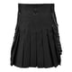 thumbnail image 3 of Hombres Cortos Estilo Falda Color Sólido Snap Sujetador Plisado Casual Kilt con Bolsillos Poliéster Unisex Uso Diario, 3 of 7