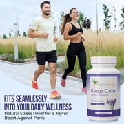 Keep Calm - Anti Anxiety Relief Supplements Formulated for Natural Anxiety Relief - Helps Fight Panic Attacks with a Calming Joy Filled Cortisol Boost - Anti Stress Supplement & Stress Relief Pills