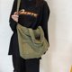 thumbnail image 5 of Bolso bandolera de lona para mujer, Bolso hobo de moda informal, Bolso de viaje holgado (verde), 5 of 6