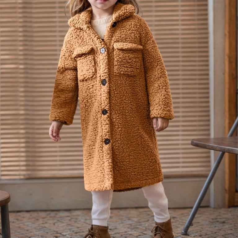 Kids Duffel Coat – Quilted Fleece Hooded Jacket For Boys & Girls Age 7-13 Years