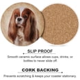 thumbnail image 5 of GZHJMY 6Pcs Round Cavalier King Charles Spaniel Portrait Ceramic Coasters with Cork-Backed for Coffee Drink, Cup Mat Absorbent Stone Coasters, 5 of 5