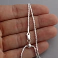 thumbnail image 2 of Sterling Silver 2mm Adjustable Crisscross Twisted Rope Chain Necklace, Adjusts up to 22", 2 of 3