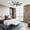 Black,Brushed Nickel#0, variant on Tower Fan 42 Inch Flush Mount Ceiling Fans with LED Light 22W and Remote Control 5 ABS Fan Blades for Bedroom,Box Fan