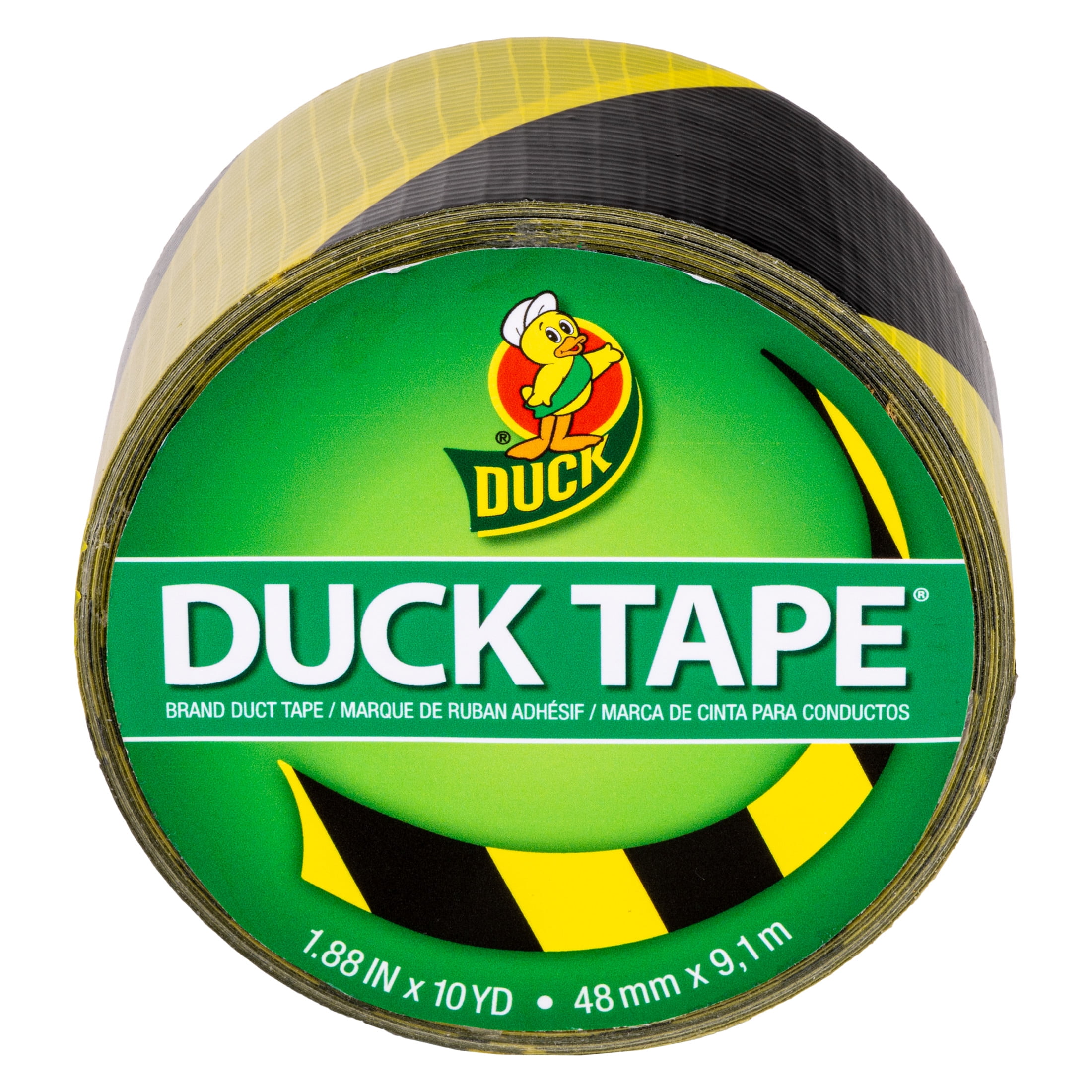 Printed Duck Tape Brand Duct Tape - Black & Yellow Stripes, 1.88 in. x 10 yd.
