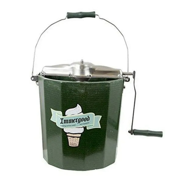 Immergood PREMIUM 4 qt. Stainless Steel Ice Cream Maker Hand Crank