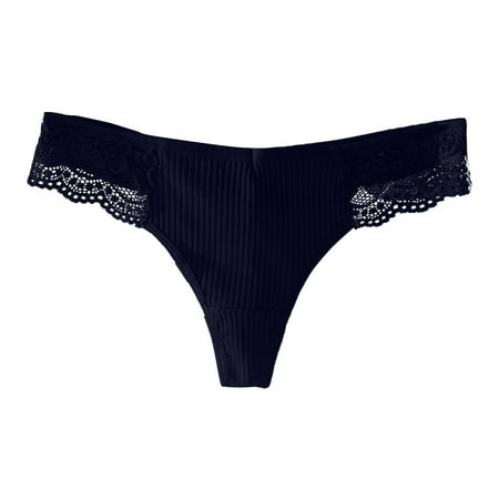 

adviicd Panties Women s Embrace Lace Hi-Cut Brief Panty Navy Small