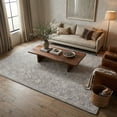 thumbnail image 2 of LR Home Sage 3' x 5' Gray/Ivory Floral Wool Indoor Area Rug, 2 of 2