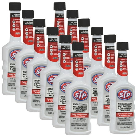 STP High Mileage Fuel Injector & Carburetor Treatment - 5.25 fl. oz. (Best Fuel Injector Cleaner For High Mileage)