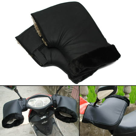 Motorcycle Motorcycle Grip Cover Glove Scooter Quad Bike Fur Glove Handlebar Hand Muff Mitts Winter (Best Motorcycle Cover For Winter)
