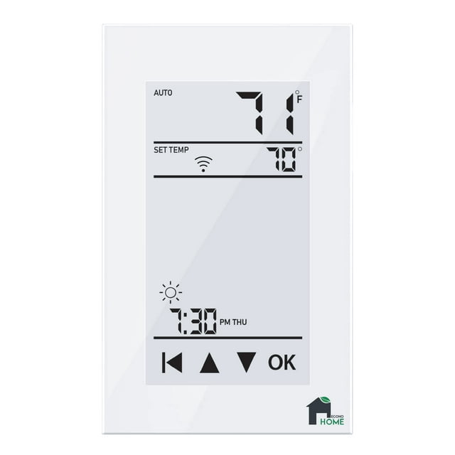 EconoHome GFCI WiFi Thermostat - Programmable Touchscreen with User-Friendly Floor Heat Control in Fahrenheit and Celsius - Google Home and Alexa Compatible with a Sleek and Attractive 4-Inch Display
