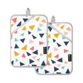 thumbnail image 7 of Yayeee Pot Holders Kitchen Heat Resistant with Pocket 7"x9.8" Cotton Oven Cooking Hot Pads, White Minimalist Triangles, 7 of 7