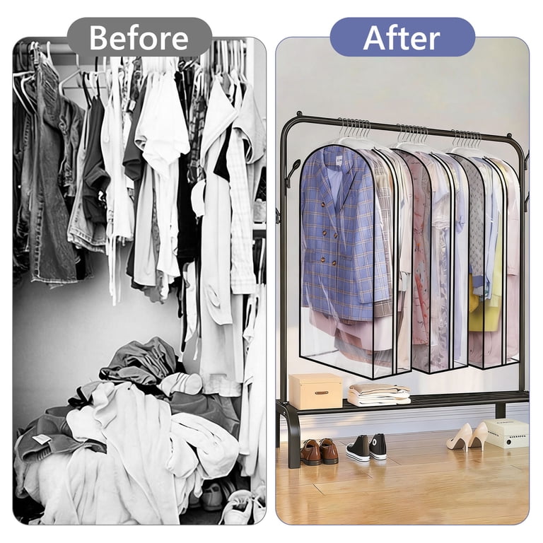 Tripumer Clear Garment Bags, Set of 3 with Gussets photo 5