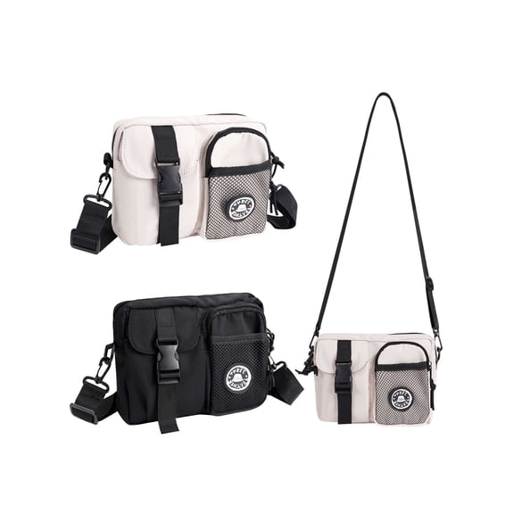LAVA Unisex Nylon Crossbody Bag, Casual Shoulder Travel Purse with Multiple Pockets