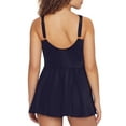 thumbnail image 2 of Solids Shirred Swim Dress C-DD Cups Swimsuit, 2 of 2