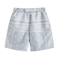 thumbnail image 2 of Daznico Paisley Print Elastic Waist Shorts for Boys Girls Summer Breathable Casual Play Active Wear with Drawstring,3-4 Years, 2 of 3