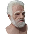 thumbnail image 3 of Máscara de látex con cubierta para la cara de anciano, máscara de persona mayor con arrugas espeluznantes de Halloween, disfraz de disfraz para adulto, 3 of 5