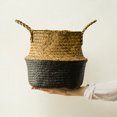 thumbnail image 2 of Plant Basket,Foldable Rattan Straw Basket Flower Pot Hanging Wicker Storage Basket Garden Accessories, 2 of 4