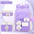 thumbnail image 4 of AoDai Belted girl's schoolbag set - Large capacity student backpack with pen holder and handbag for storage, 4 of 5